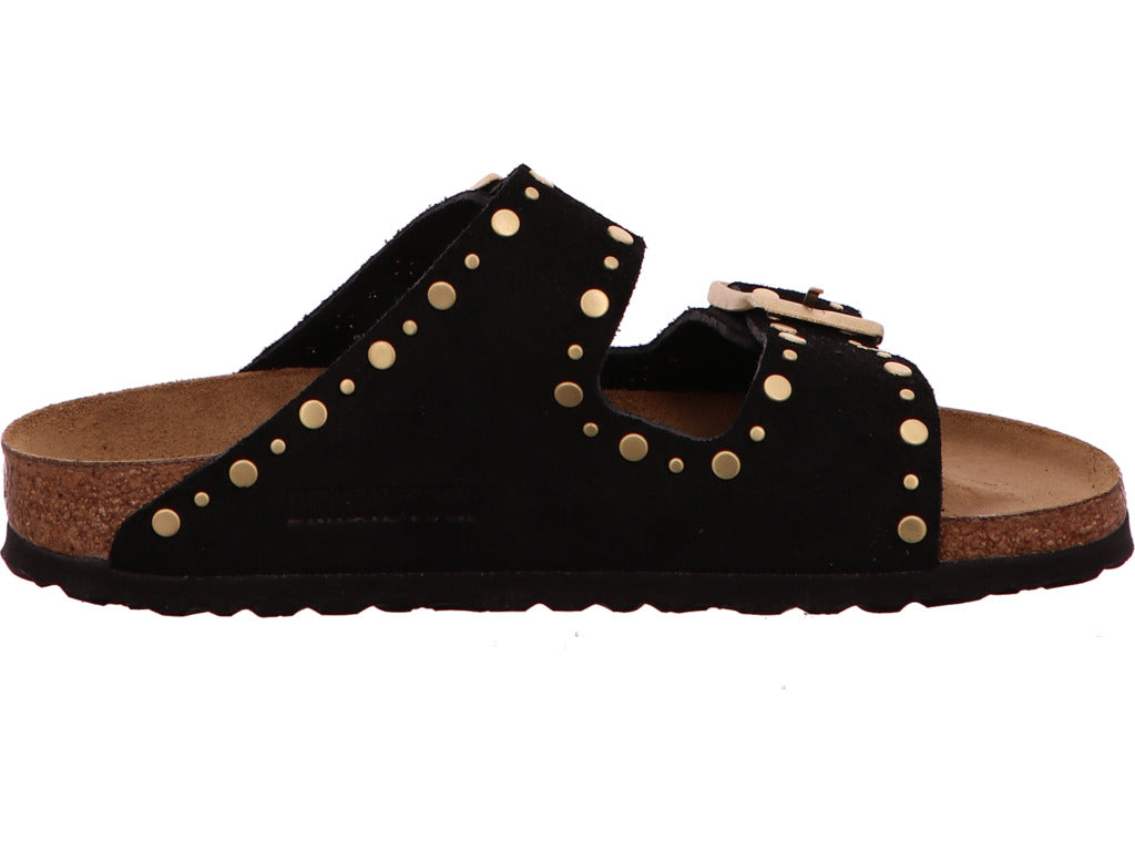 Birkenstock Damen Pantolette Arizona Rivet in schwarz