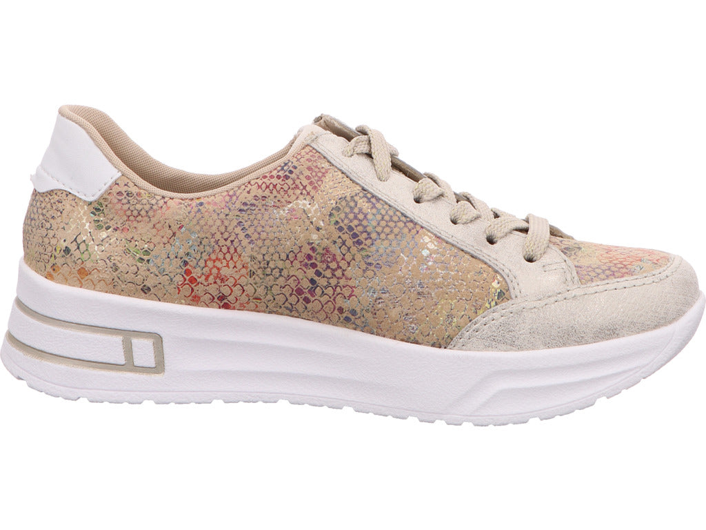 Rieker Damen Sneaker in weiß-bunt-kombiniert