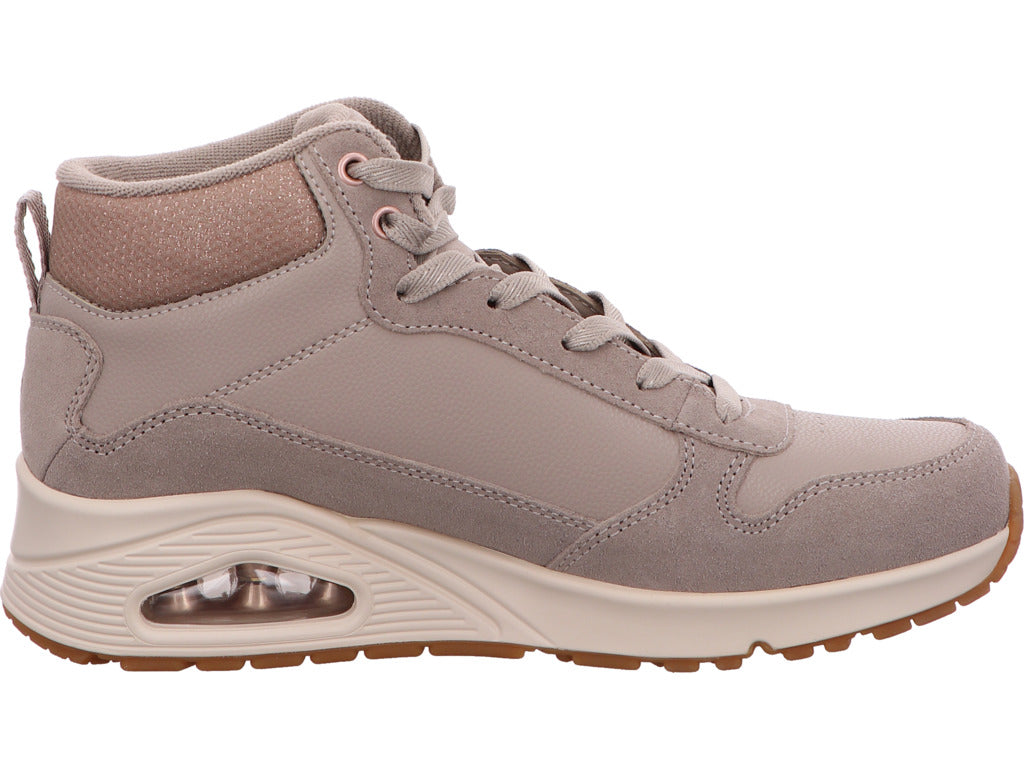 Skechers Damen Stiefel Uno - Stacre Shine in taupe
