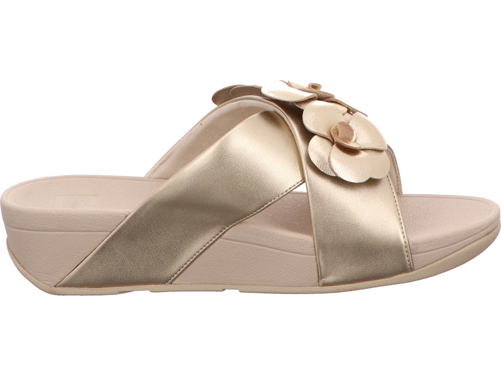 FitFlop Damen Pantolette Cross Slides in metallic
