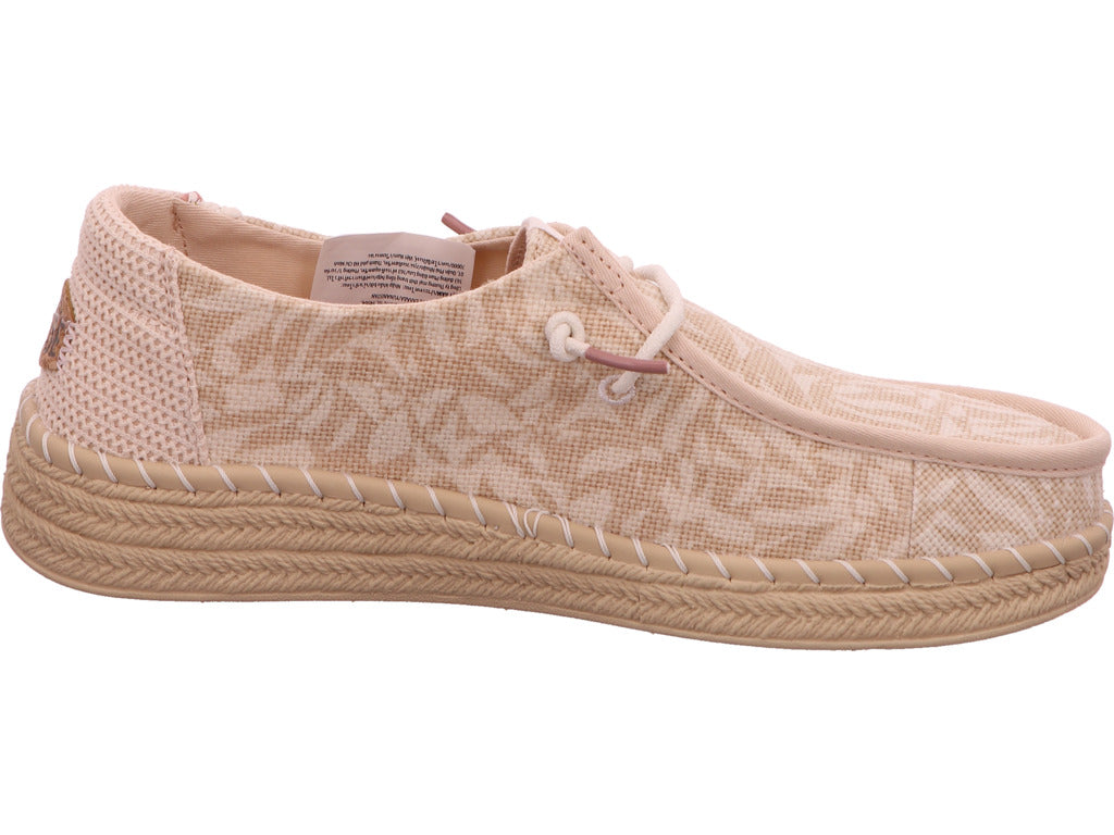 Hey Dude Damen Slipper Wendy Espadrille Retro Palm in beige-kombiniert