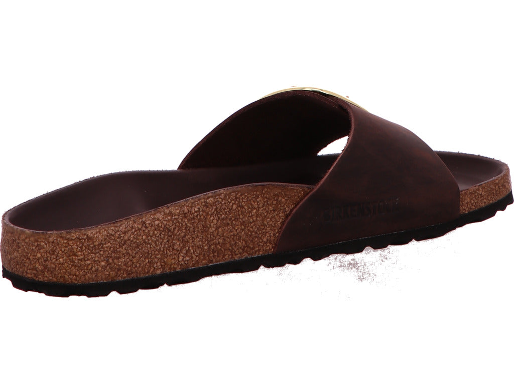 Birkenstock Damen Pantolette Madrid Big Buckle in dunkelbraun