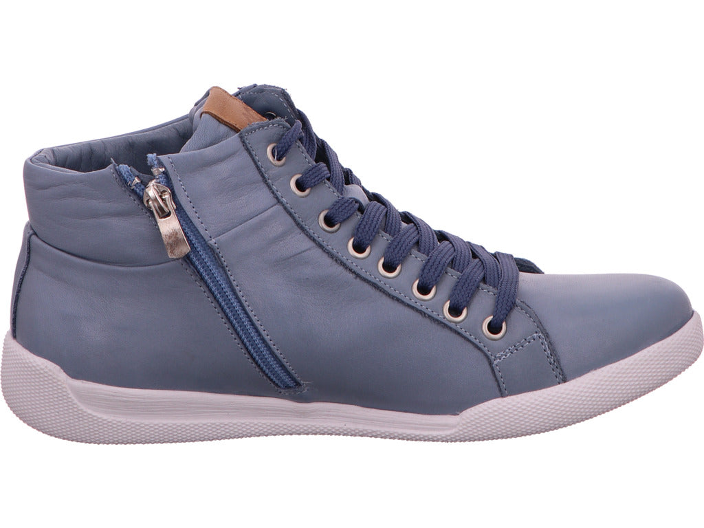 Andrea Conti Damen Stiefel in blau-bunt-kombiniert