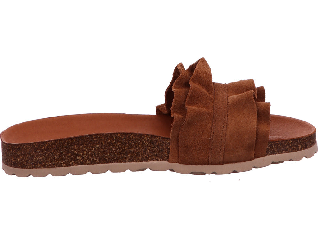Fun Verbenas Damen Pantolette in dunkelbraun