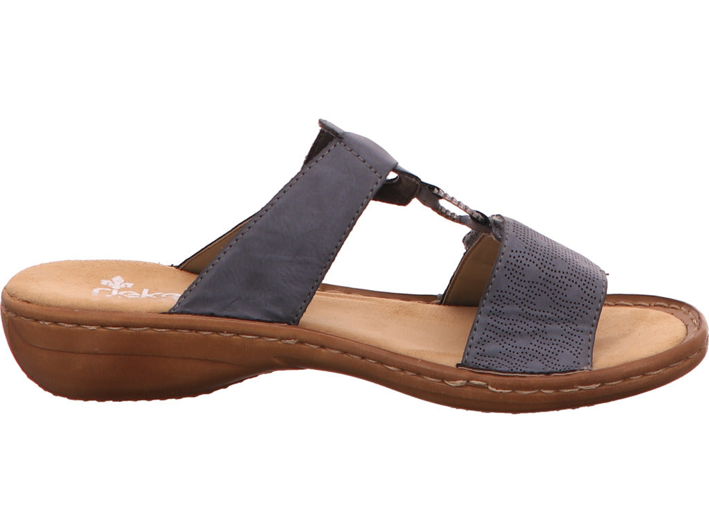 Rieker Damen Pantolette in blau