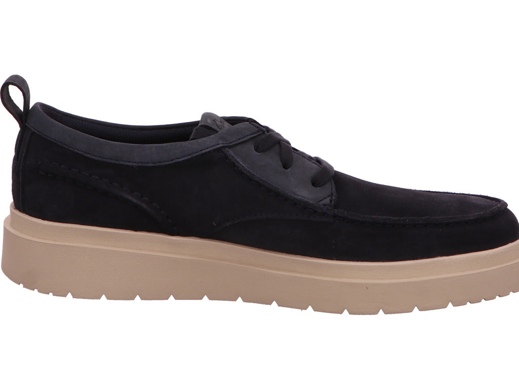 Clarks Herren Halbschuh Polden Moc in dunkelblau