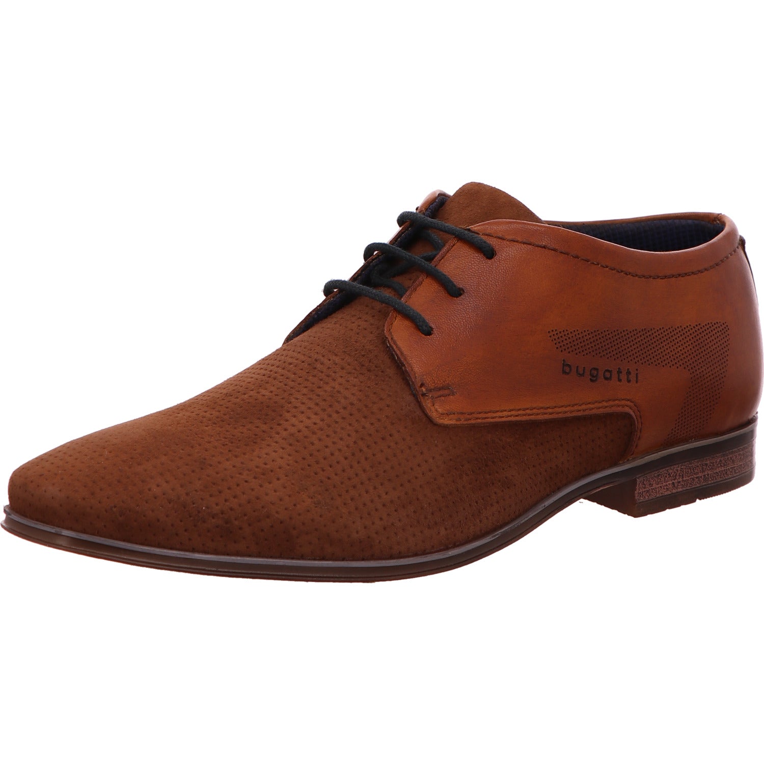 NEU Bugatti Business Herren Business Schuhe in cognac aus Leder / Rauhleder    kombiniert