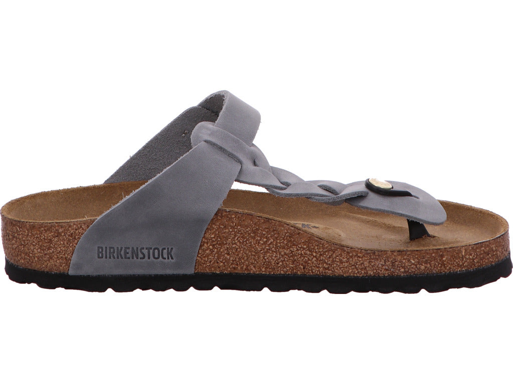 Birkenstock Damen Pantolette Gizeh Braided in grau