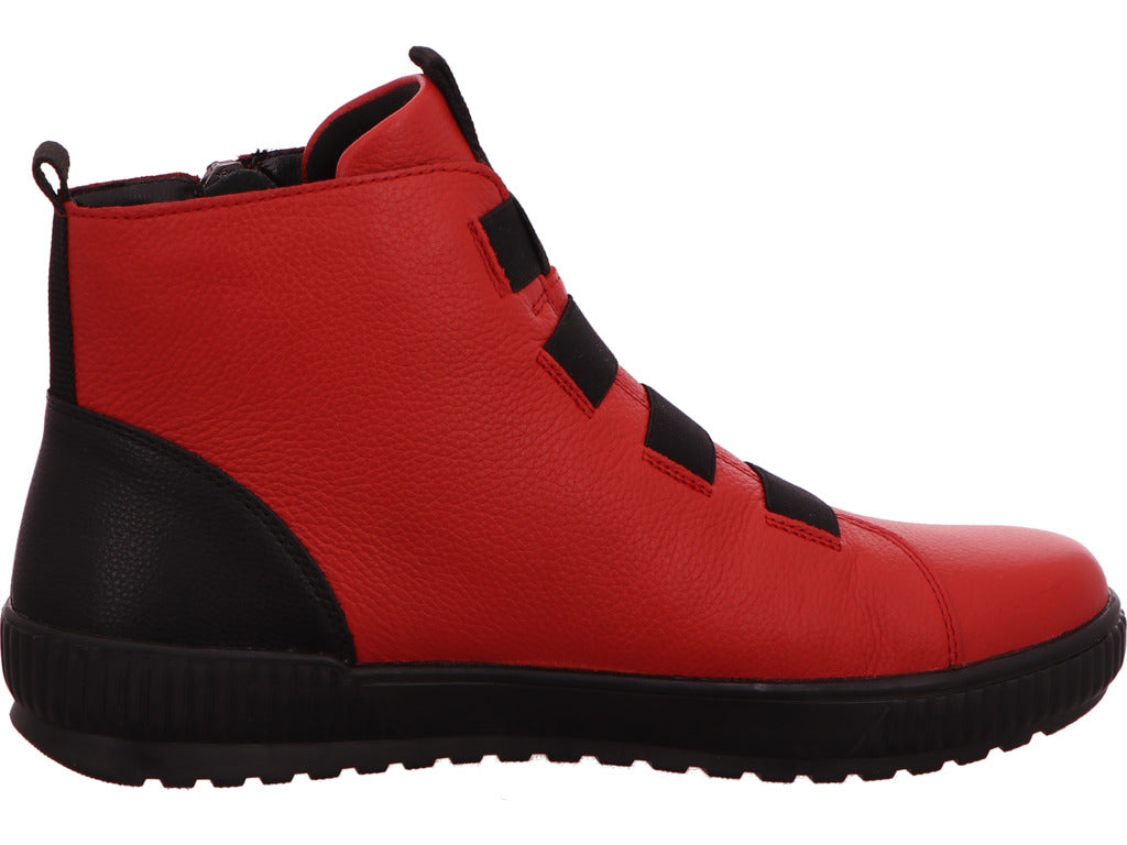 Remonte Damen Stiefel in rot-bunt-kombiniert