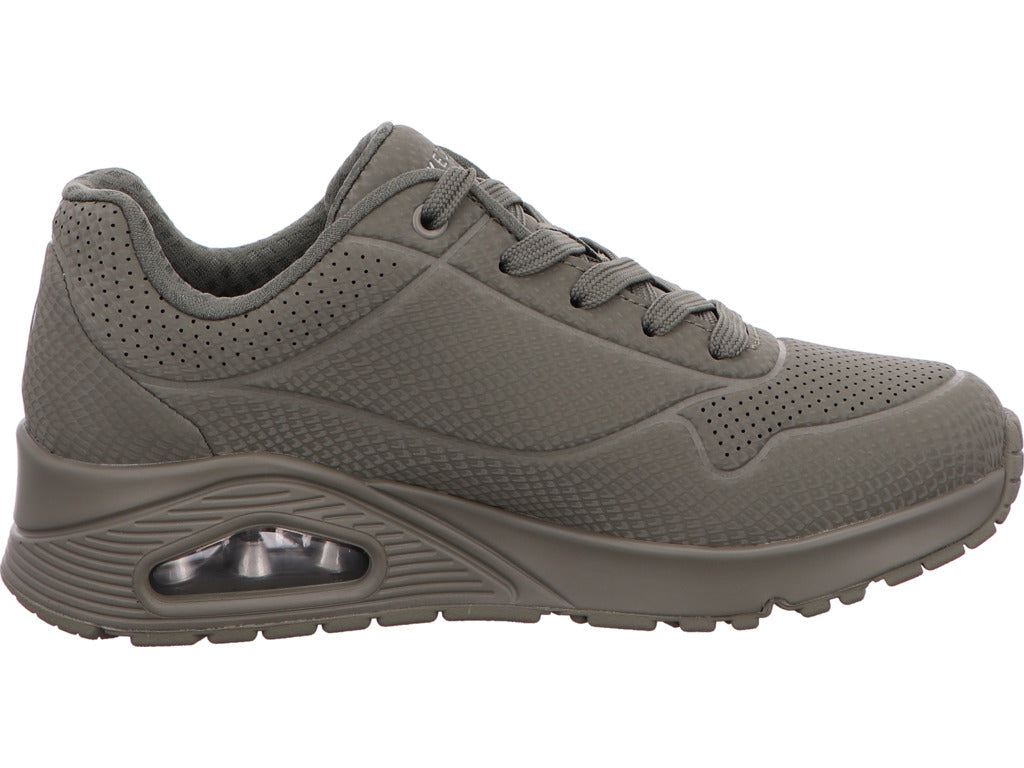 Skechers Damen Sneaker Uno - Shiny Scale in oliv