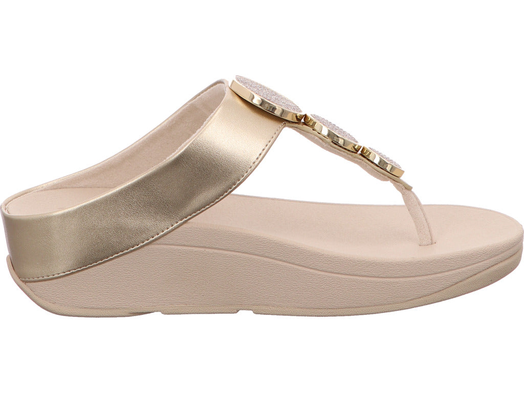 FitFlop Damen Pantolette Toe Post Sandals in metallic