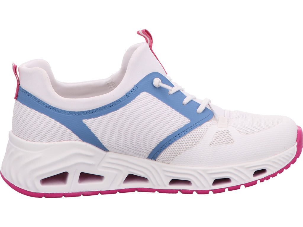 Rieker Damen Sneaker in weiß-bunt-kombiniert