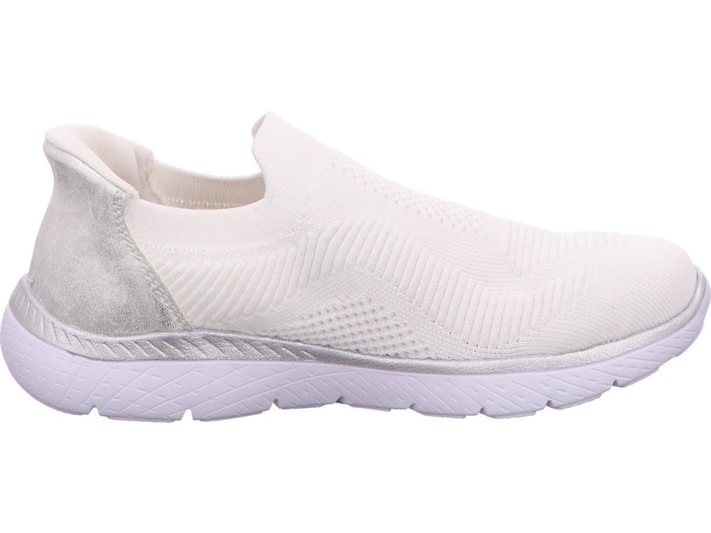 Rieker Damen Slipper in weiß-kombiniert