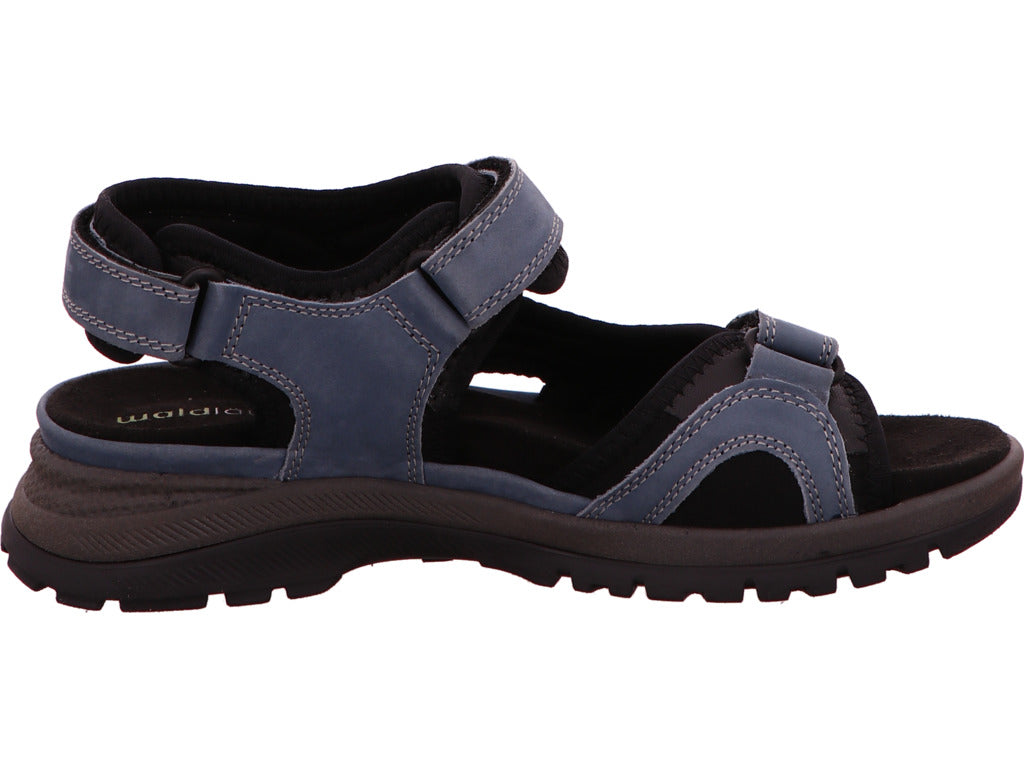 Waldläufer Damen Sandalette H-Sora in blau-bunt-kombiniert