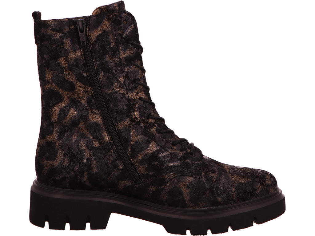 Remonte Damen Stiefel in schwarz-bunt-kombiniert