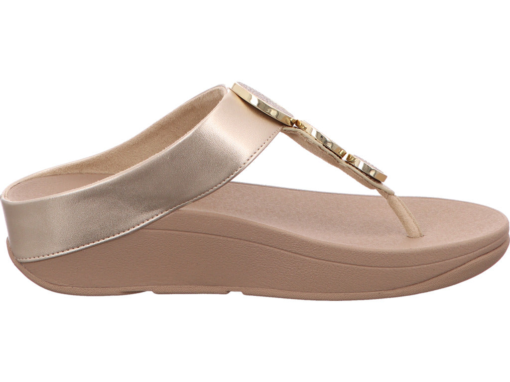 FitFlop Damen Pantolette Toe Post Sandals in metallic