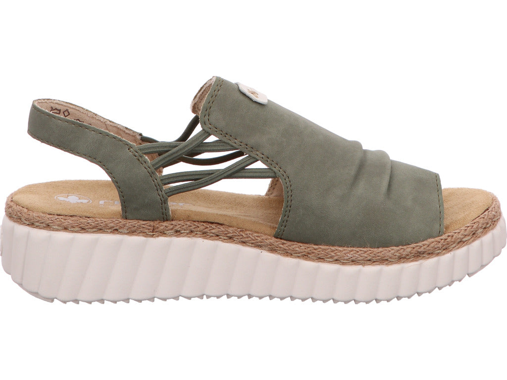 Rieker Damen Sandalette in grün