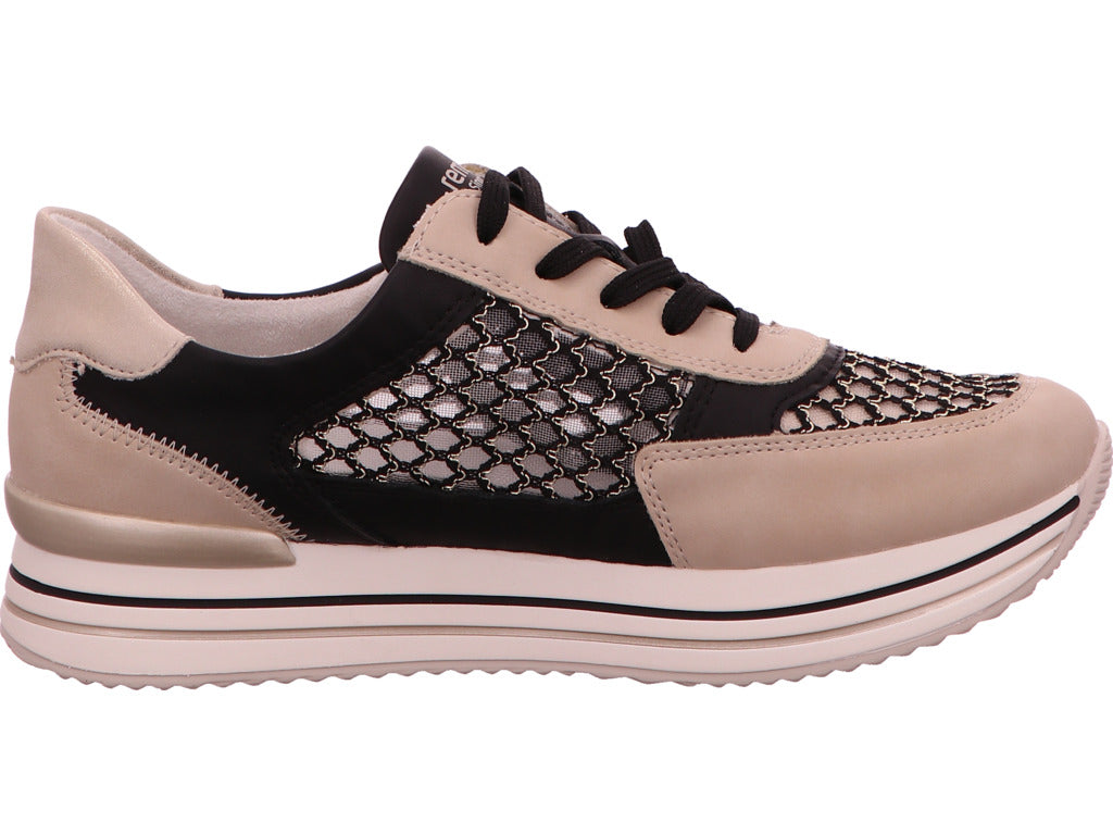 Remonte Damen Sneaker in beige-bunt-kombiniert