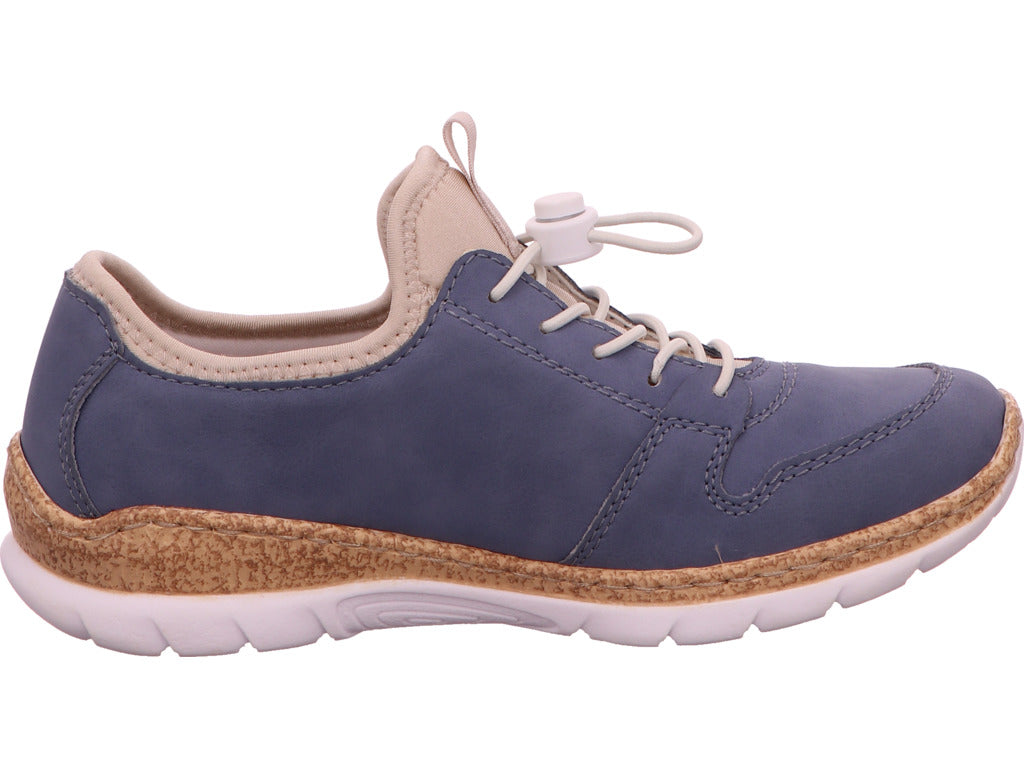 Rieker Damen Sneaker in blau-bunt-kombiniert