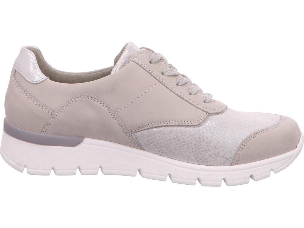 Waldläufer damesschoen met veters K-Ramona in een grijs-multicolor combinatie