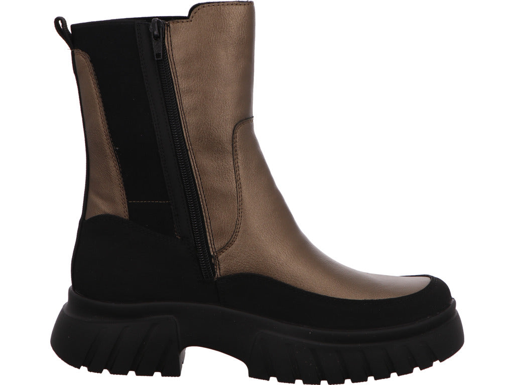 Rieker Damen Stiefel in schwarz-bunt-kombiniert