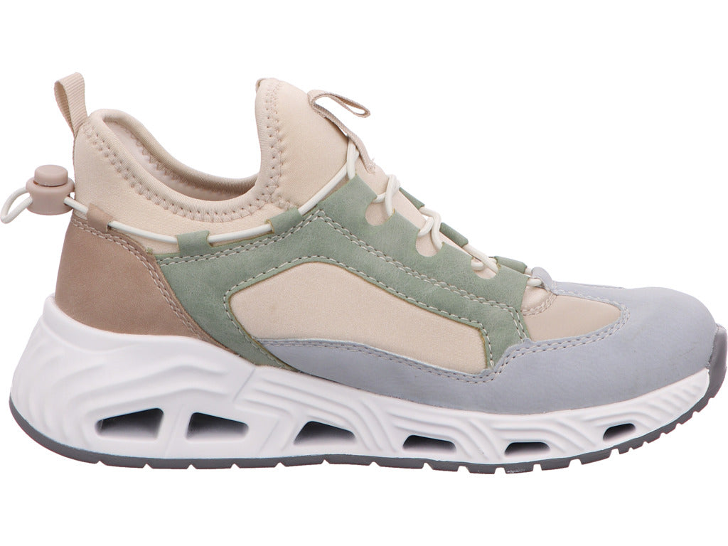 Rieker Damen Sneaker in beige-bunt-kombiniert