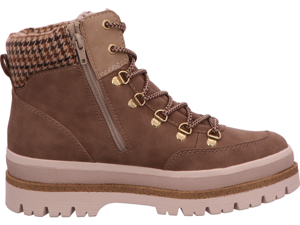 Rieker Damen Stiefel in beige-bunt-kombiniert