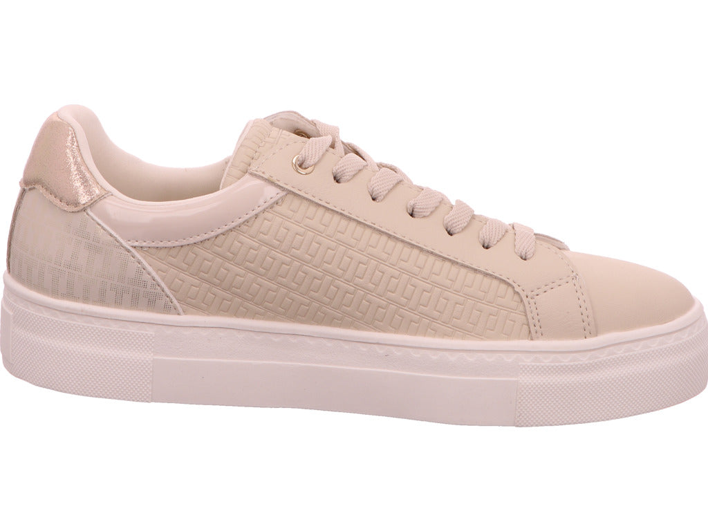 Tamaris Damen Schnürschuh in beige-bunt-kombiniert