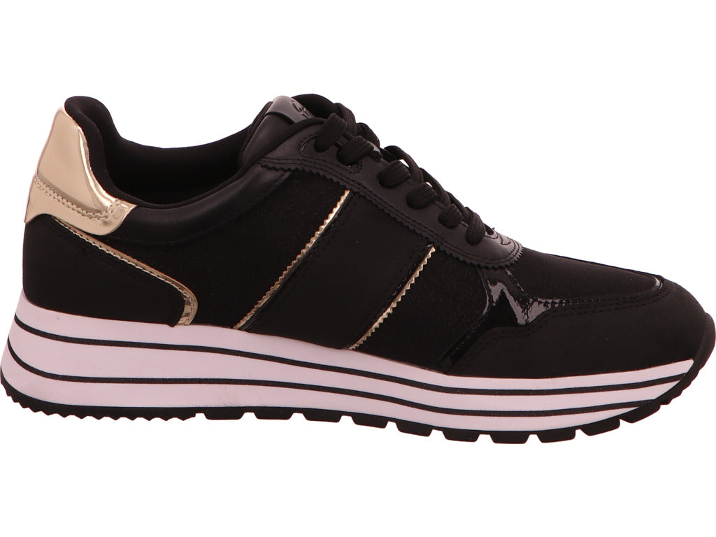 Tamaris Damen Sneaker in schwarz-bunt-kombiniert