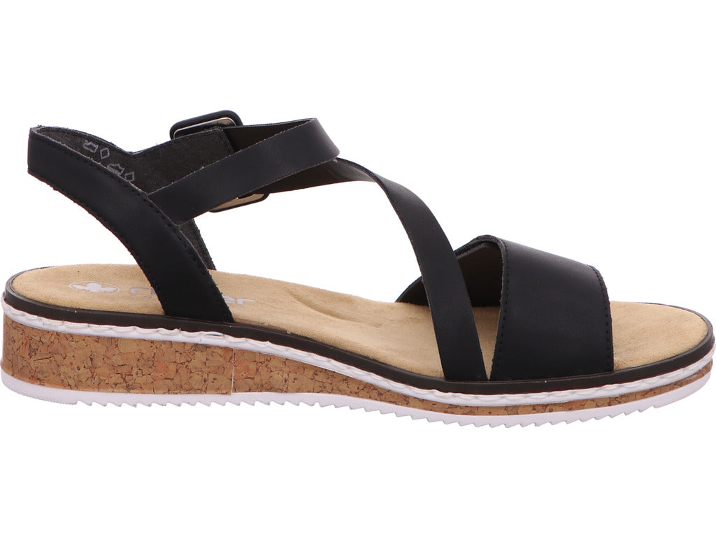 Rieker Damen Sandalette in schwarz