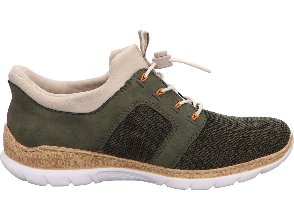Rieker Damen Sneaker in grün-bunt-kombiniert