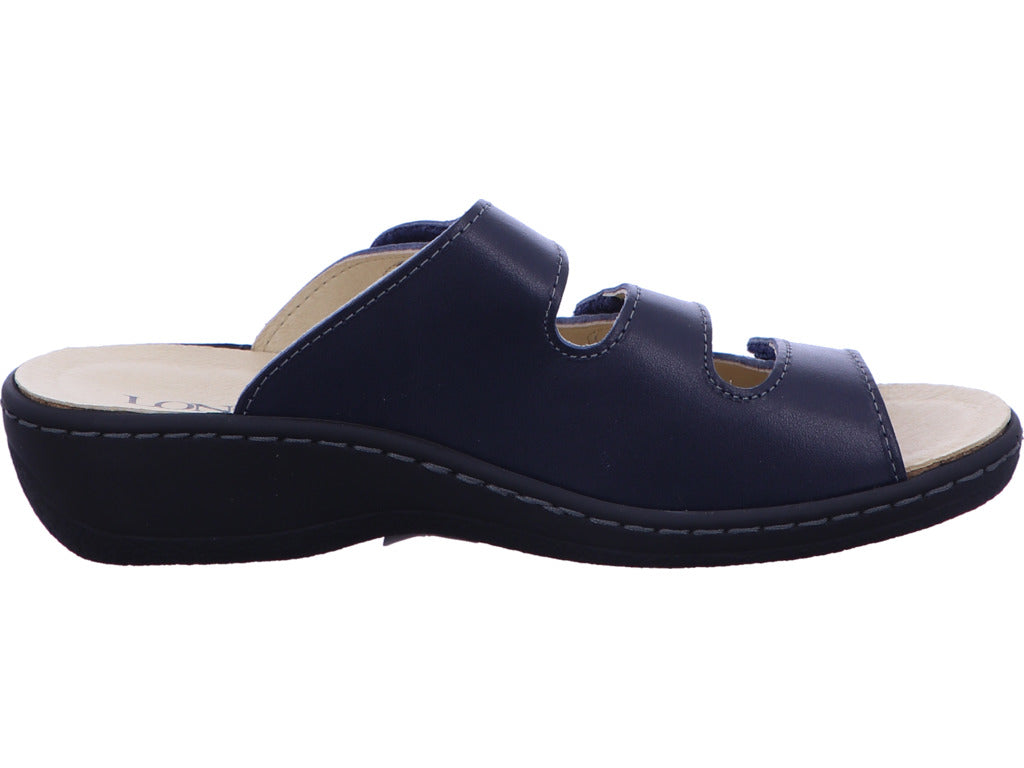 Longo Damen Pantolette in dunkelblau
