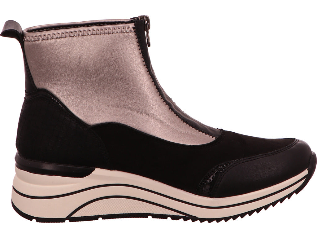 Remonte Damen Stiefel in schwarz-bunt-kombiniert