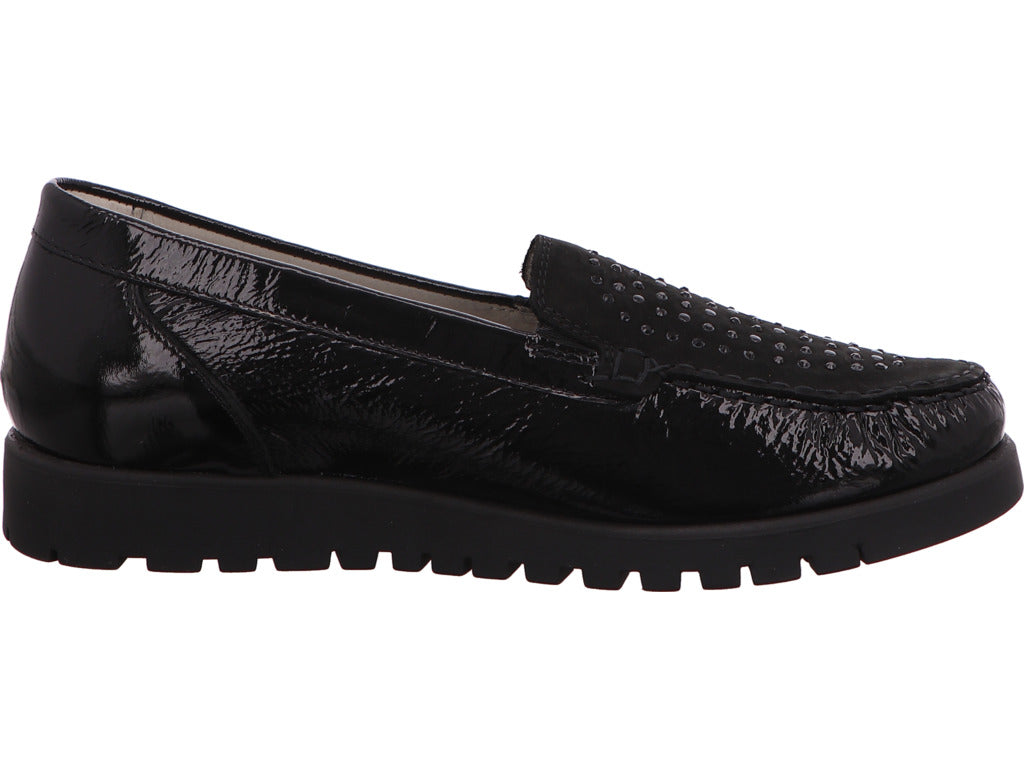 Waldläufer Damen Slipper in schwarz