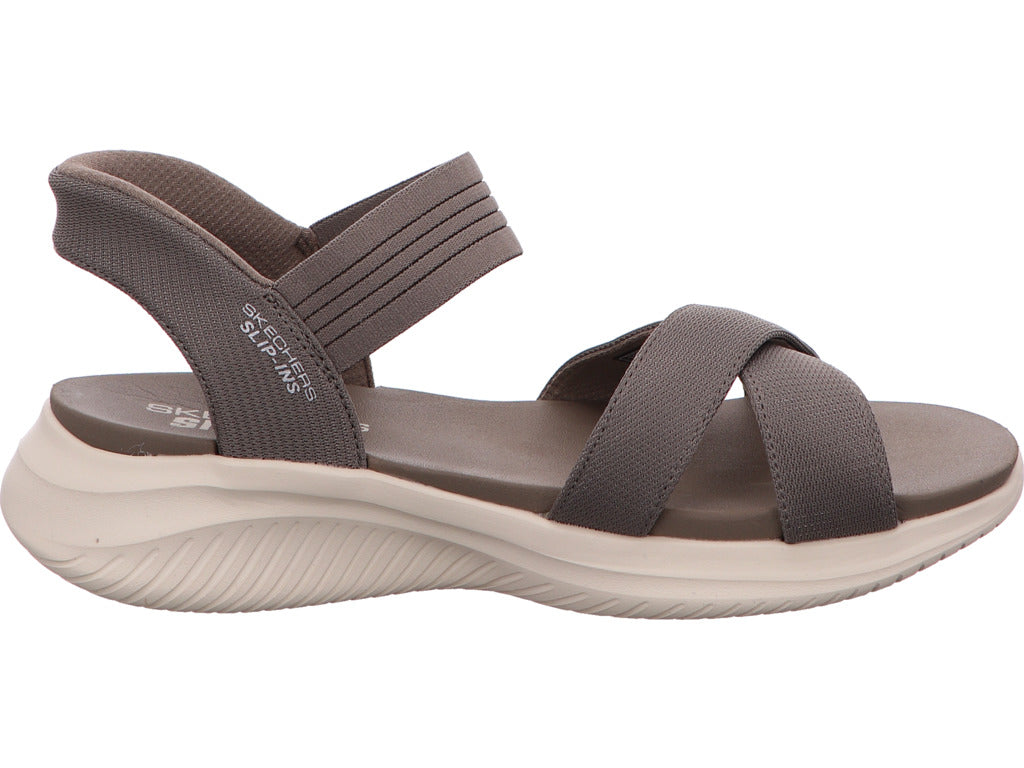 Skechers Damen Sandalette Ultra Flex 3.0 in taupe