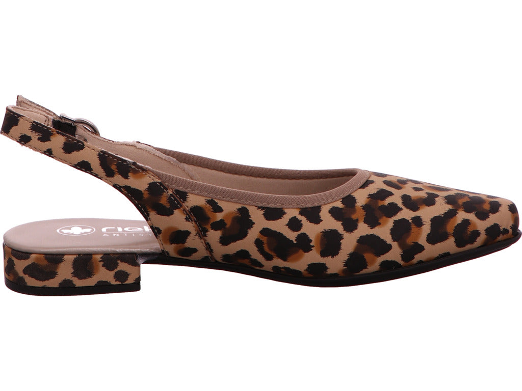 Rieker Damen Sling in beige-bunt-kombiniert