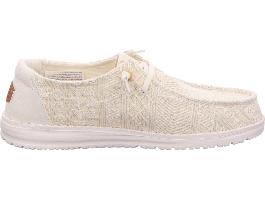 Hey Dude Damen Slipper Wendy Chrochet Lace in weiß-bunt-kombiniert