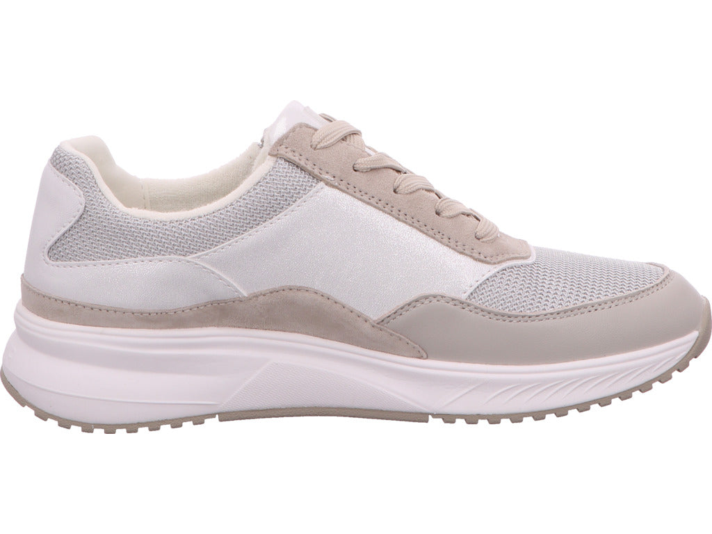 Waldläufer Damen Schnürschuh H-Mara in grau-bunt-kombiniert