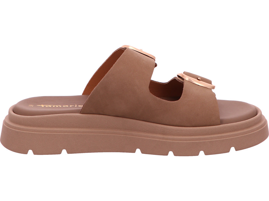 Tamaris Damen Pantolette in taupe