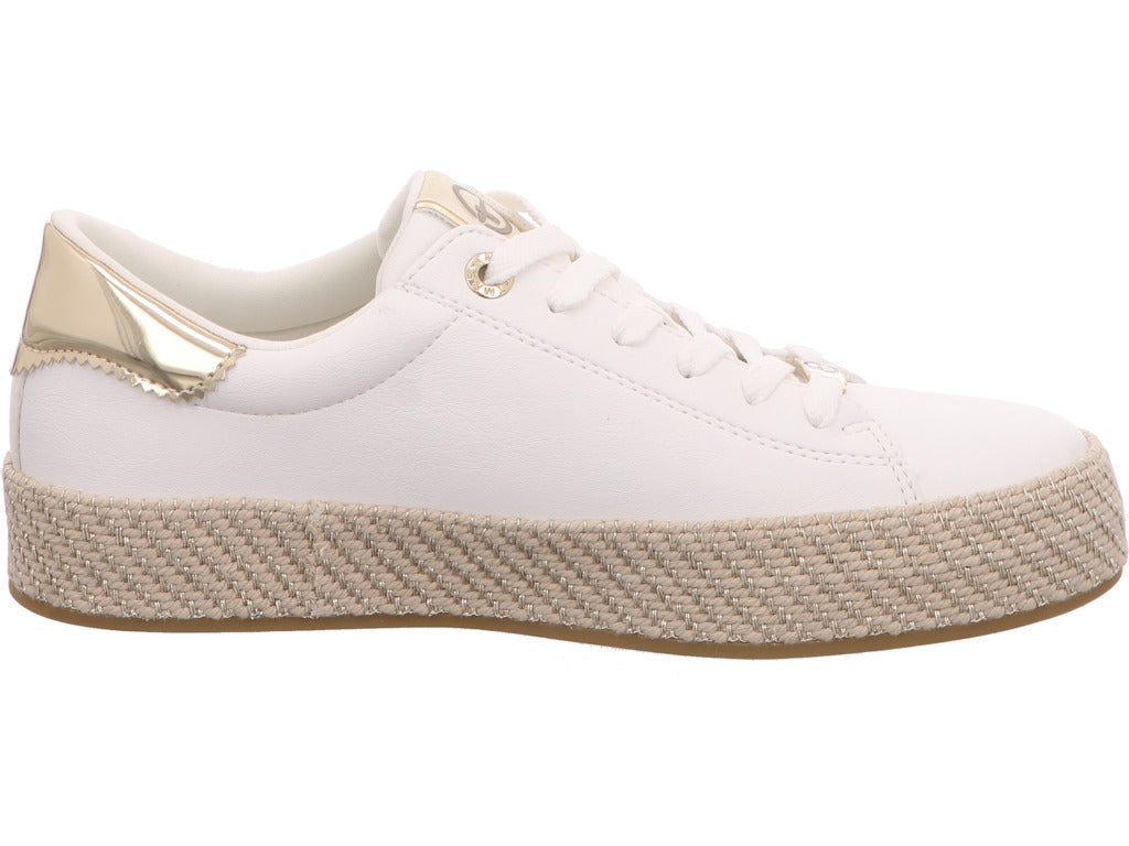 Tamaris Damen Sneaker in weiß-bunt-kombiniert