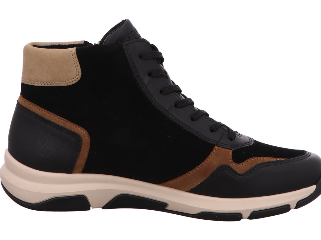 Remonte Damen Stiefel in schwarz-bunt-kombiniert