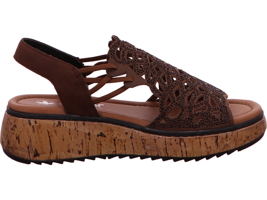 Rieker Damen Sandalette in braun