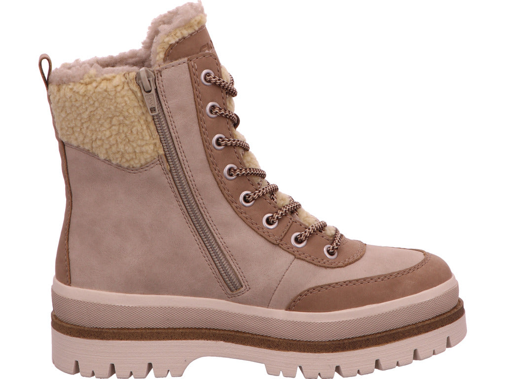 Rieker Damen Stiefel in beige-bunt-kombiniert