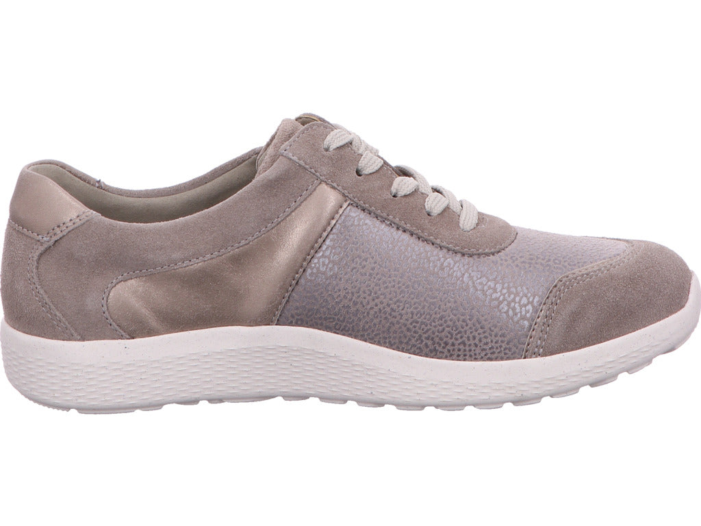 Waldläufer Damen Schnürschuh M-Ira in grau-bunt-kombiniert