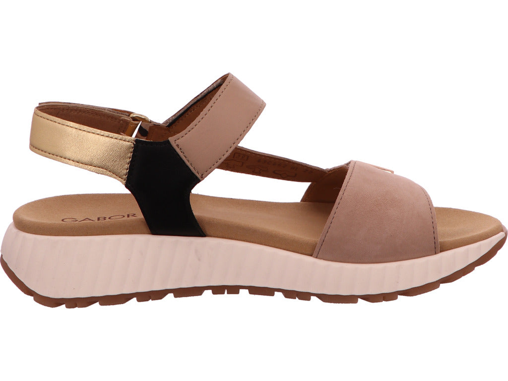 Gabor Damen Sandalette in beige-bunt-kombiniert