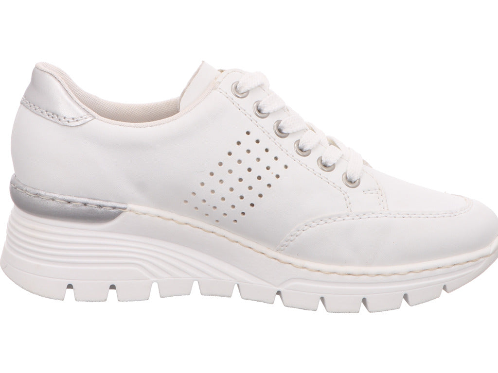 Rieker Damen Sneaker in weiß-bunt-kombiniert