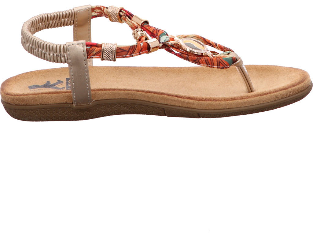 Cosmos-Cordes GmbH Damen Sandalette in gold-bunt-kombiniert