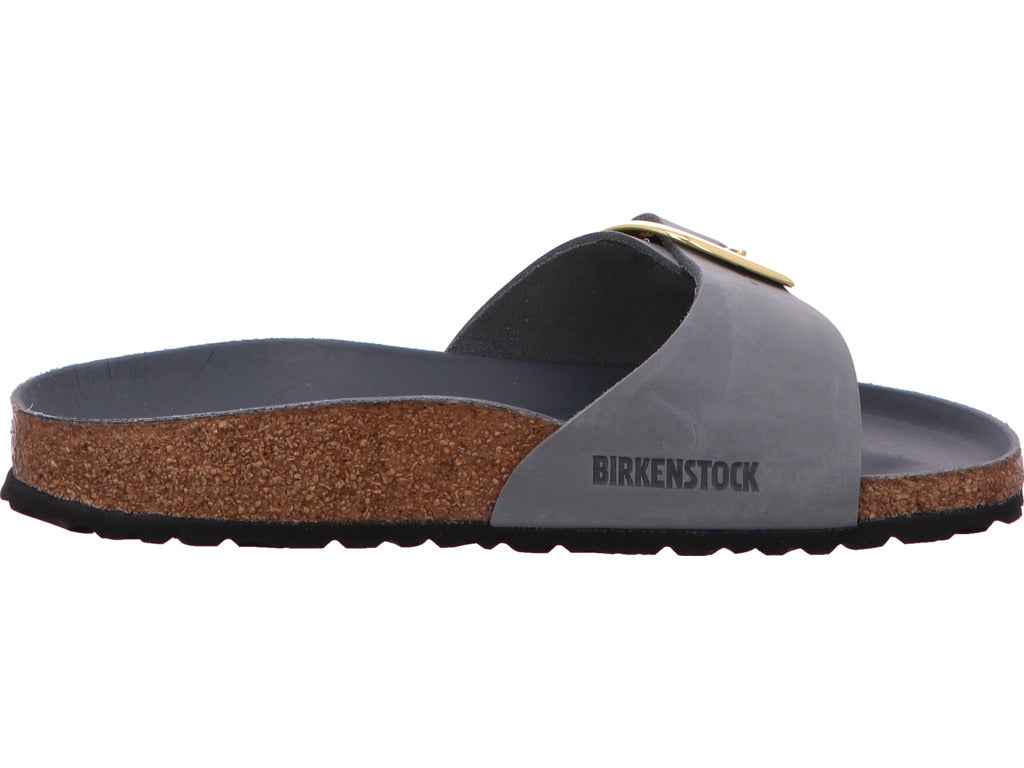Birkenstock Damen Pantolette Madrid Big Buckle in grau