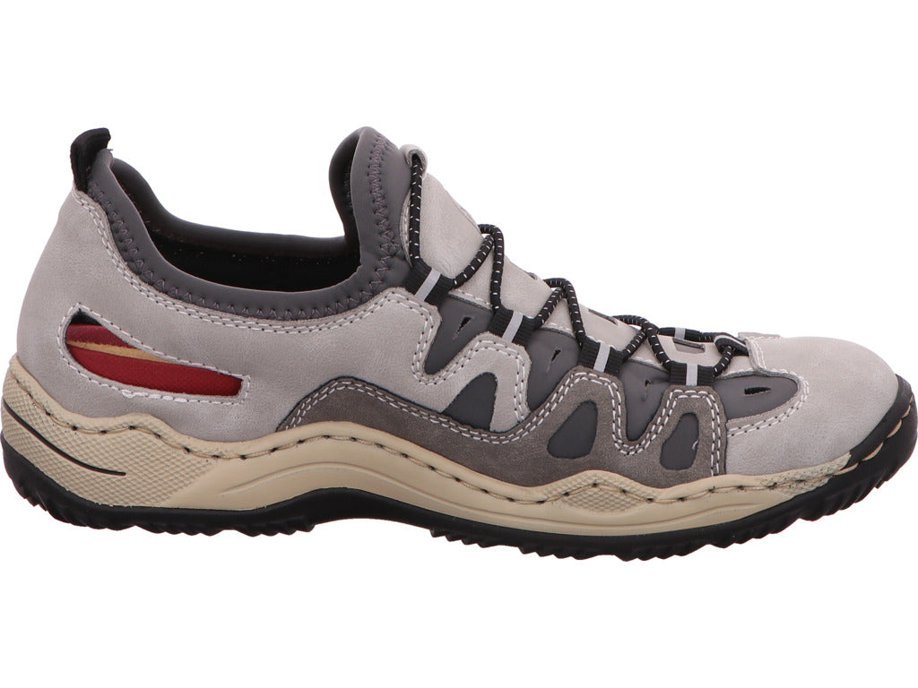 Rieker Damen Slipper in beige-kombiniert