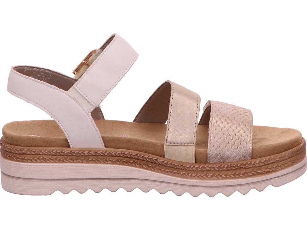 Remonte Damen Sandalette in beige-bunt-kombiniert